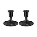Candlestick Holders 2 PCS Short Metal Taper Candle Holders, KSWING Black Candle Stick Holders Set, Perfect for Table Centerpiece Mantel Party Wedding Christmas Home Decor, Set of 2