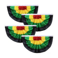Augshy 4 Pcs Black History Month Bunting Fan Flags Banner for Outdoor Decor