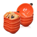10 Pcs Fall Ramekins 6 oz Oven Safe Pumpkin Ceramic Ramekins Small Creme Dishes Dipping Pumpkins Baking Dish Thanksgiving Pumpkin Shaped Bowl Plates for Kitchen Party Snack Serving Dip Sauce Condiments