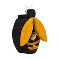 Bird Houses for Outside, Bee-Shaped Birdhouse Attracts Wild Birds (Bluebirds, Finches, Cardinals), Durable Wood Bird