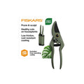 Fiskars 7" Plant Sculpting Bypass Pruners & Holder, 1/2" Cut Capacity | For Indoor Gardening & Bonsai, Low-Friction