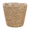 Hemoton Rattan Planter Basket Wicker Plant Flower Pot 8.7 Inch Seagrass Woven Indoor Planter for Home Decor and Succulent Plants