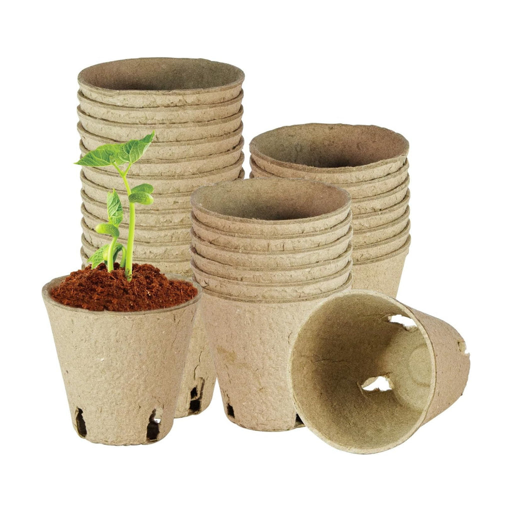 26 Pcs Peat Pots, Biodegradable Pots for Seedlings with Drain Holes, Garden Plant Nursery Pots for Plants, Vegetables,Fruits and Herb (26)