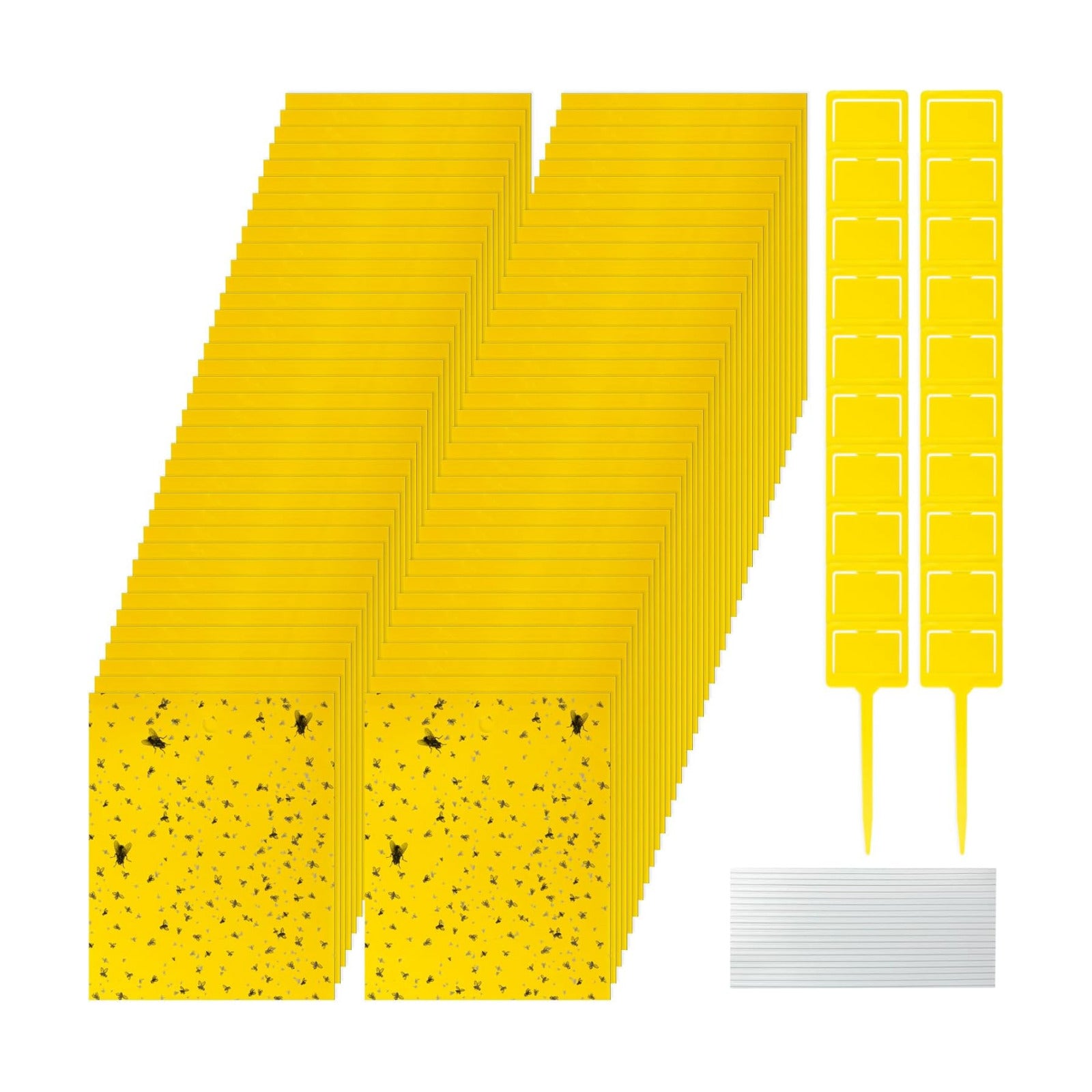 Qualirey 220 Pcs 7.87 x 9.84 Inch Yellow Sticky Traps for Plant Gnats Dual Sided Fruit Fly Sticky Traps for Indoor