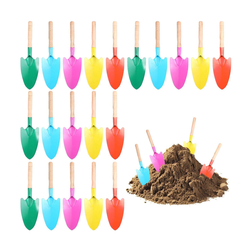 20 Pcs Colorful Metal Hand Shovel Digging Trowel Set Transplanting Garden Shovel for Flower Soil Planting Women Men