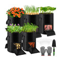 Lezmarket 5 Pack 10 Gallon Potato Grow Bags, Nonwoven Fabric Garden Planters with Reinforced Handle, Large Pots for