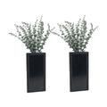 Wood Wall Planter Set of 2, Farmhouse Wall Hanging Decor Pocket Planter for Greenery and Dried Flowers, Rustic Indoor