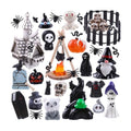 DIYDEC 54pcs Halloween Mini Resin Figures, Tiny Figurines to Hide Toys Little Small Ghost Skull Miniatures Bulk for Halloween Party Favors Bag Fillers Garden Dollhouse Decor