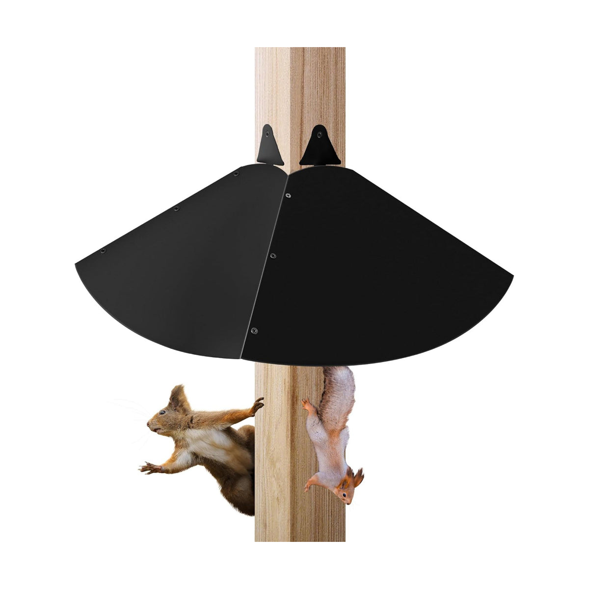 Lezcufer Metal Squirrel Baffle for 4x4 Post,Outdoor Squirrel Guard for Wooden Trunk Pole