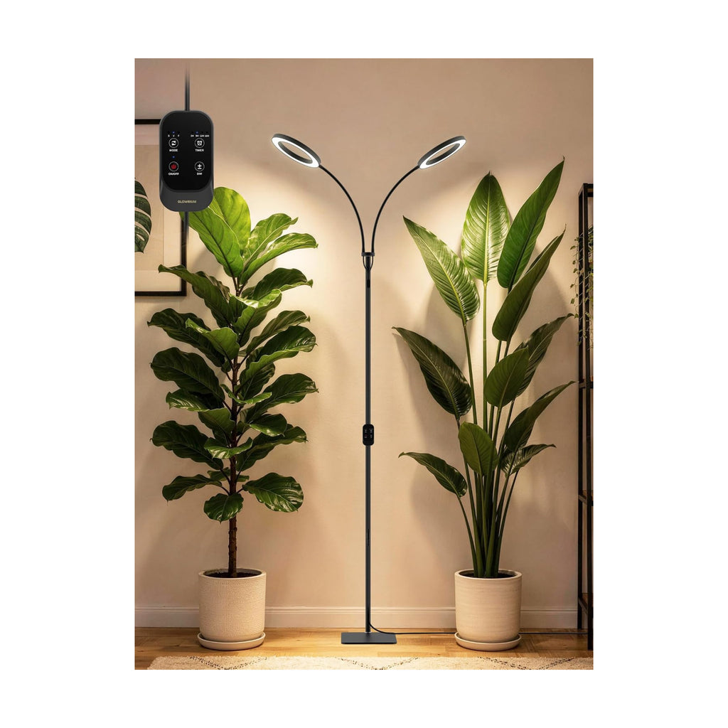 48W Grow Lights for Indoor Plants, Full Spectrum LED Plant Light with Stand | Dimmable, 3 Lighting Modes, 23"-79"