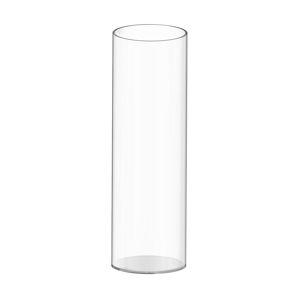 Tall Vases for Centerpieces, Clear Acrylic Cylinder Vase, 4" W x 12" H Round Vase, Decorative Centerpieces Flower Vases for Wedding, Home