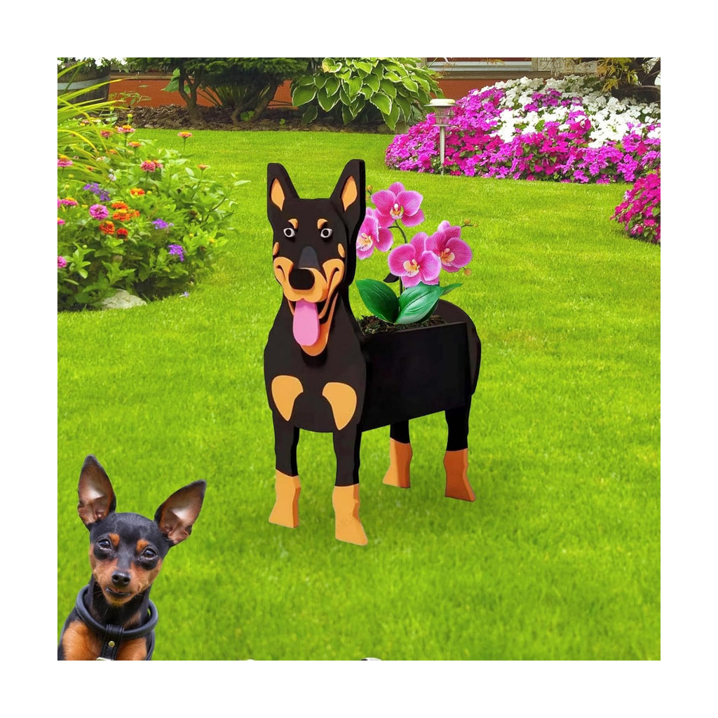 Australian Kelpie Dog Planter Pots, Animal Shaped Flower Pot | Cute Plant Gift for Women and Pet Lovers, Indoor Outdoor