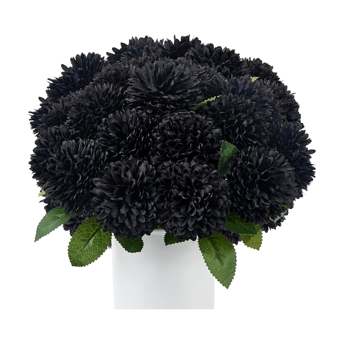 SITUMEIZI 12 Pcs Black Artificial Chrysanthemum Flowers, Fake Mums