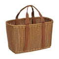 Wicker Shopping Basket with Handles – Reusable Handwoven Market Basket for Groceries, Farmers Market, Foraging, Picnic