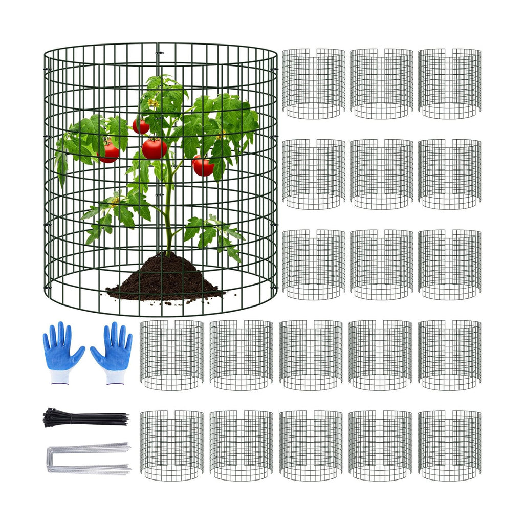 60 Pcs Plant Protectors from Animals, 13.5"X 14" Wire Plant Cages | Metal Plant Cages for Outdoor Plants to Keep Rabbit