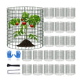 60 Pcs Plant Protectors from Animals, 13.5"X 14" Wire Plant Cages | Metal Plant Cages for Outdoor Plants to Keep Rabbit