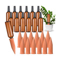 12 Set Plant Watering Devices, Terracotta Watering Spikes with 25 oz Plastic Wine Bottles, Slow Release Vacation Insert