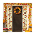 Thanksgiving Blessed Thankful Porch Banner Sign, Fall Harvest