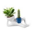 Face Planters Head, Funny Succulent Garden Pots,Cute Planters for Indoor Plants, Double Flower Pot with Drainage for
