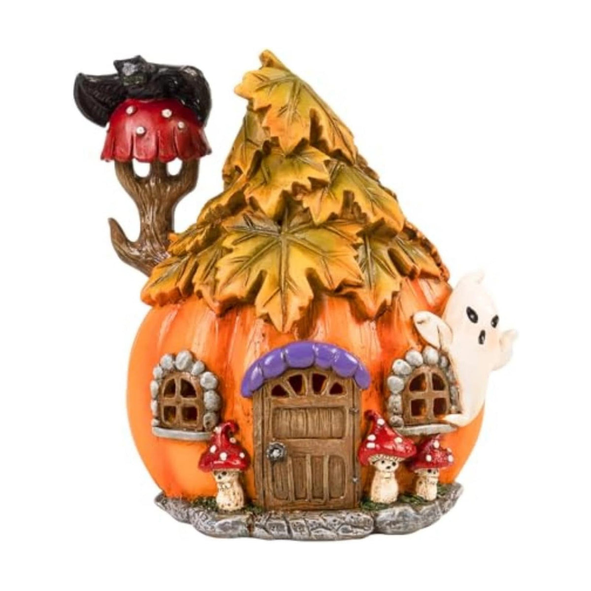 Led Light Up Pumpkin Houses, Halloween Fairy Garden Decor