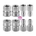 8Pcs 3/8" Stainless Steel Quick Connect Female Pressure Washer | 3/8 Inch NPT Female Thread Quick Connector Hose