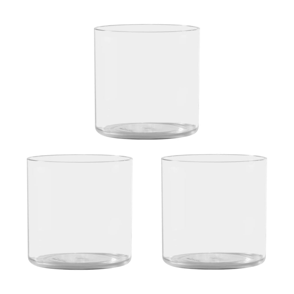 3 Pack Flower Vase Acrylic Cylinder,3.94" Tall Clear Vase for Centerpieces,Wedding Decorative,Home Décor, Non Breakable Plastic, 3.94"X3.94" Tall Round - Clear