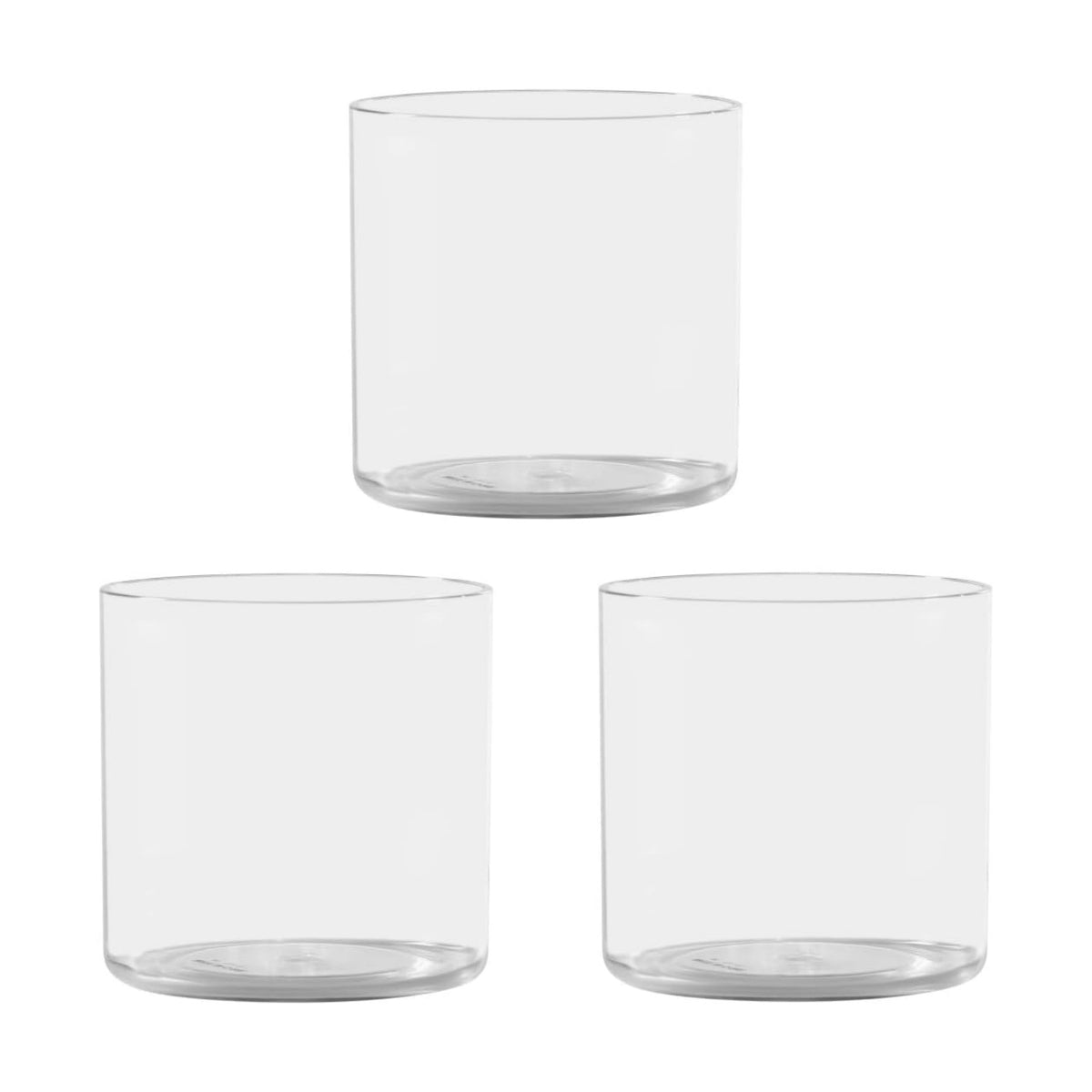 3 Pack Flower Vase Acrylic Cylinder,3.94" Tall Clear Vase for Centerpieces,Wedding Decorative,Home Décor, Non Breakable Plastic, 3.94"X3.94" Tall Round - Clear