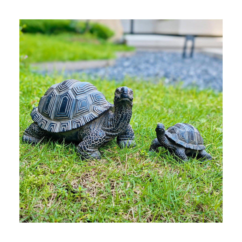 2 Pcs Turtle Outdoor Statue, Tortoise Garden Figurine, Resin Garden Turtles Outdoor Decor for Patio, Lawn, Yard, Pond
