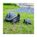 2 Pcs Turtle Outdoor Statue, Tortoise Garden Figurine, Resin Garden Turtles Outdoor Decor for Patio, Lawn, Yard, Pond
