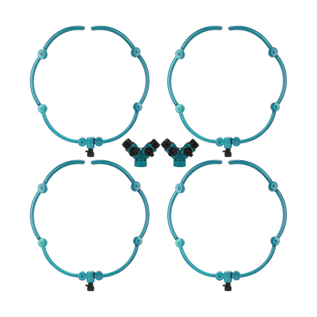 4 Pcs 360° Tree Water System Tree Root Watering Ring 20 Inch Circle Sprinkler Irrigation Slow Release Targeted Water