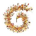 Waipfaru Fall Decor, 6FT Fall Garland with Lights Autumn Eucalyptus Leaves Lighted Garland Thanksgiving Harvest Festival Decoration for Home Mantle Porch Outdoor Indoor Wedding Window Wall Arch(2 PCS)