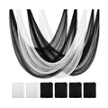 Land Guard 6Pcs Halloween Gauze Cloth, Creepy Cloth, 30×72 Inch Creepy Fabric Halloween for Haunted House Supplies, Party Outdoor, Indoor (4 Black+2 White)