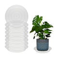 8 Pack 18 Inch Round Plant Saucers for Less 16 Inch Pot Indoors Outdoors Plant Trays for Pots Planter Saucer Plastic