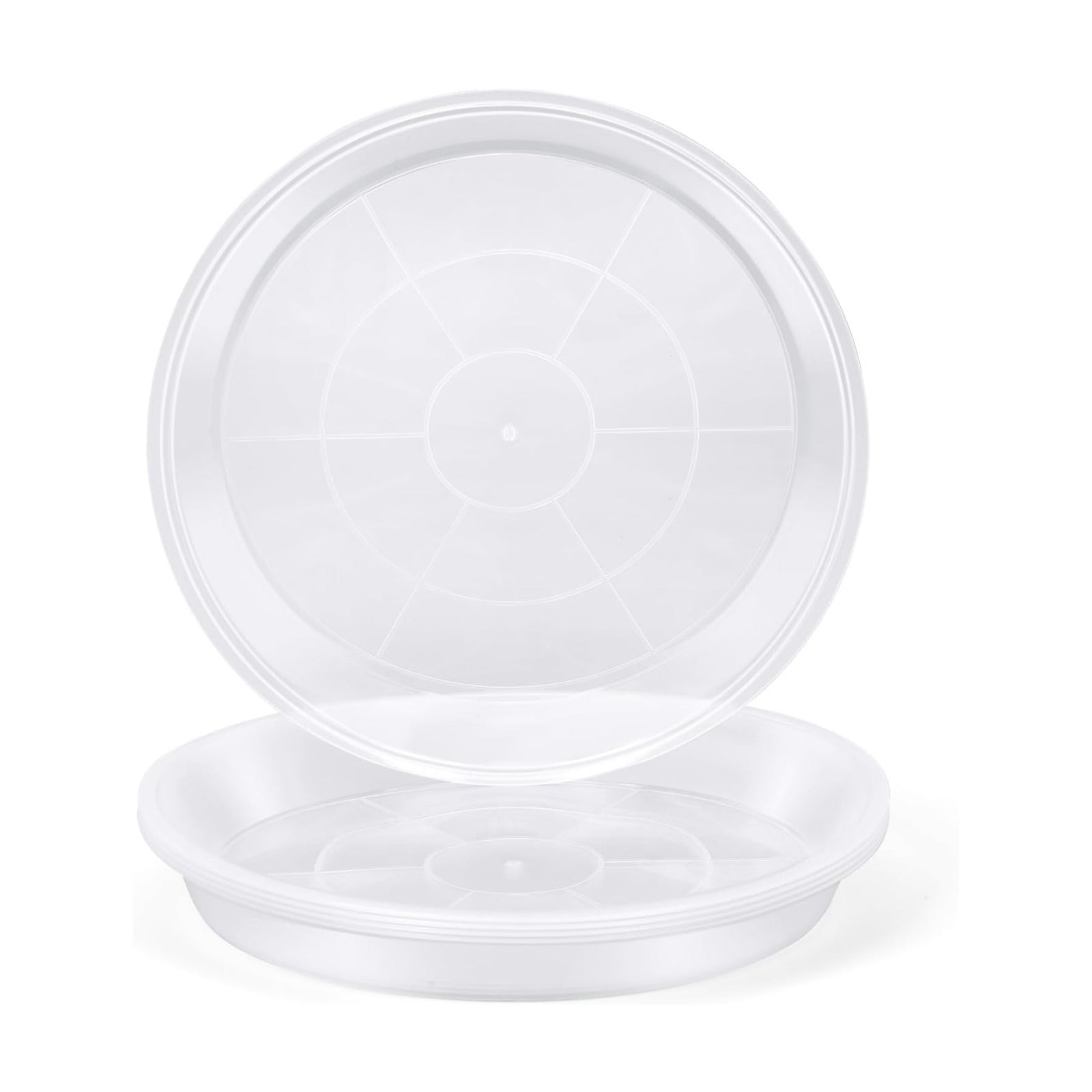 15 16 17 18 19 20 21 22 Inch Clear Plastic Plant Saucers for Indoors, Durable Plant Trays for Pots and Plant Water