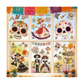 9 Sheets Day of The Dead Window Clings Dia De Los Muertos Decorations Decal