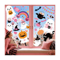Pink Halloween Window Clings Stickers Decor for Kids Cute Decal Decorations