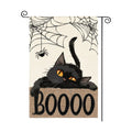 AVOIN colorlife Black Cat Halloween Garden Flag for Outside 12x18 Inch