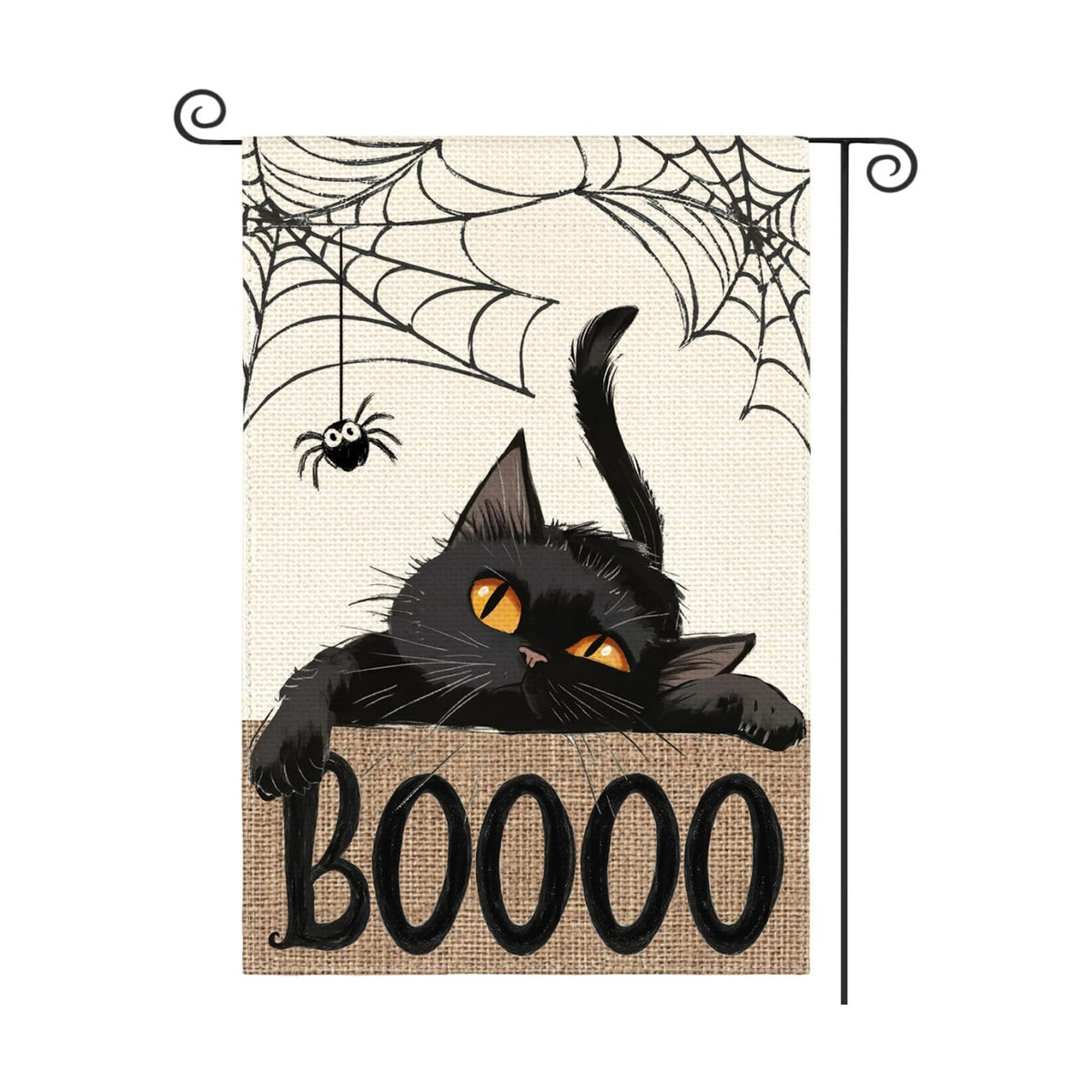 AVOIN colorlife Black Cat Halloween Garden Flag for Outside 12x18 Inch