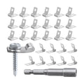 Wire Fence Clips 220 PCS丨Fence Wire Clamps Stainless Steel Agricultural Fencing Mounting Clips with 220 Pcs Stainless