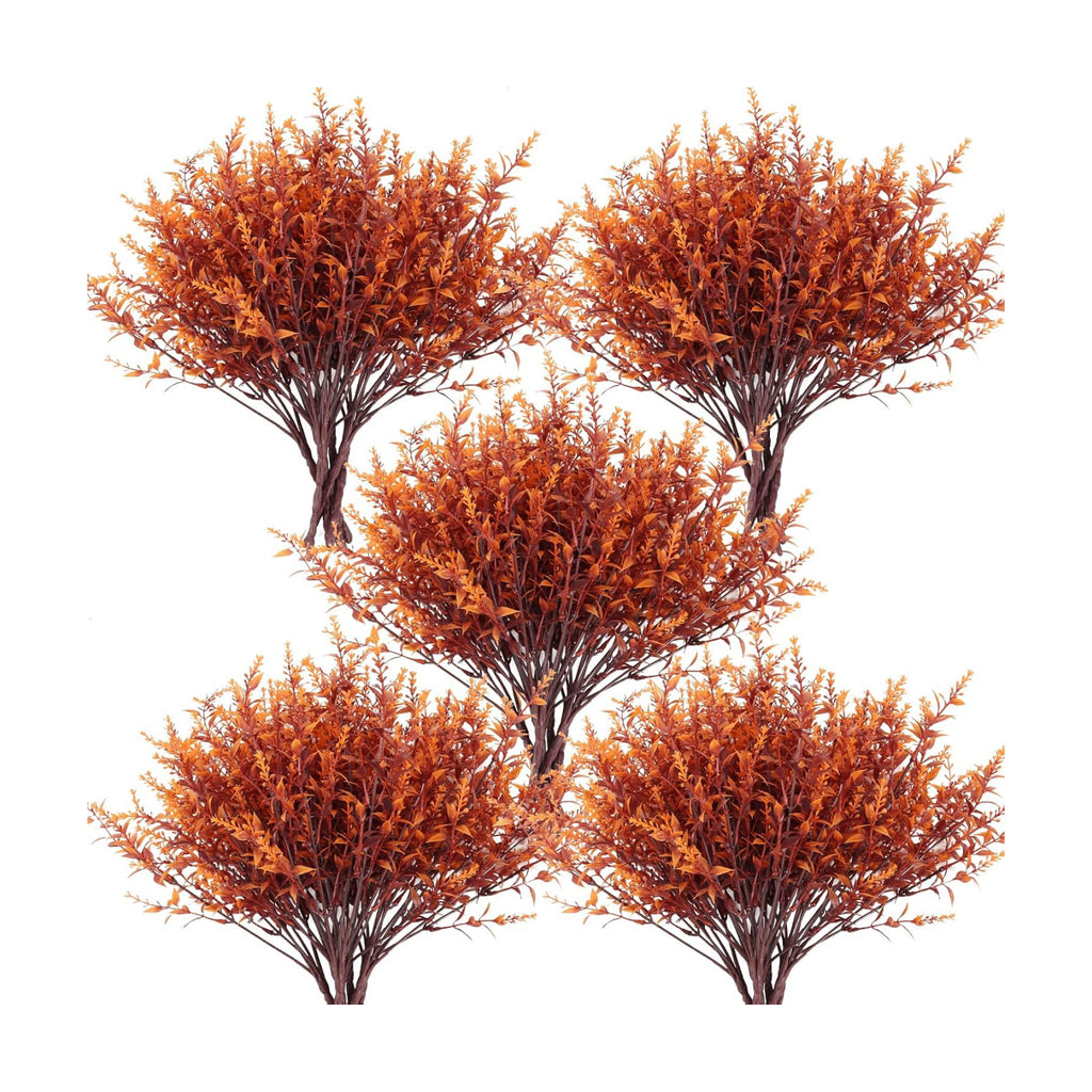 RECUTMS Fake Fall Plants for Outdoor Faux Lavender Flowers Fake Greenery