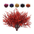 RECUTMS Artificial Greenery for Outdoors Lavender Fall Fake Plants Burgundy