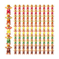 Beeveer 100 Pcs Fall Scarecrows Mini Figurines, Thanksgiving Rubber Decor