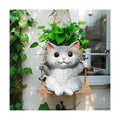 Cat Hanging Planters for Indoor Plants with Drainage Hole | Small Cute Hanging Planters Succulent Pots, Unique Resin
