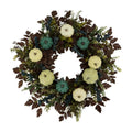 AMF0RESJ Fall Wreaths for Front Door 24" Autumn Door Wreath for Home Decor
