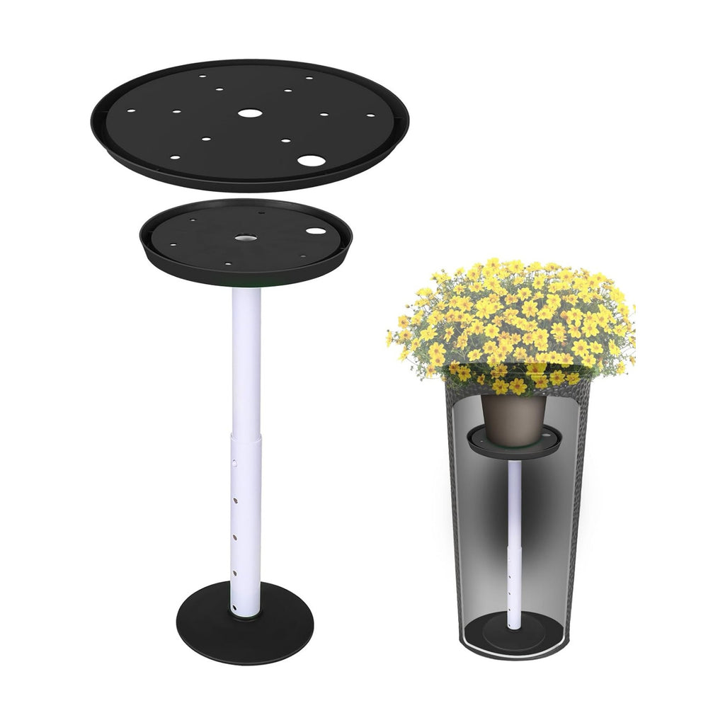 2 Pack Plant Riser Inserts for Large Pots, 8 in/10 in Interchangeable Sturdy Planter Inserts & 11 - 17 in Adjustable