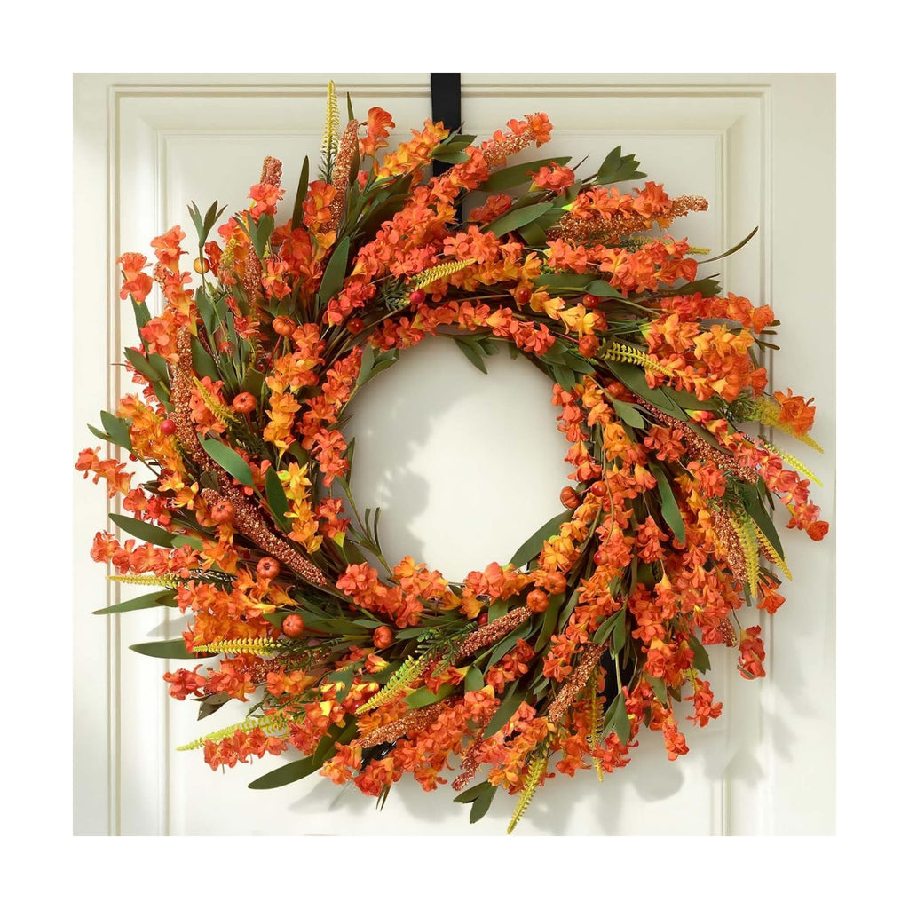 Waipfaru 24 Inch Fall Wreaths for Front Door Outside