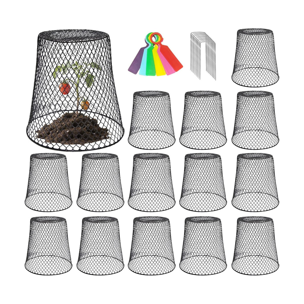 15 Sets of Chicken Wire Cloche Plant Covers Garden Netting, Heavy Duty Chicken Wire Plant Covers Protectors from