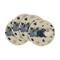 Artoid Mode Navy Blue Pumpkins Round Fall Placemats Set of 4-14 Inch