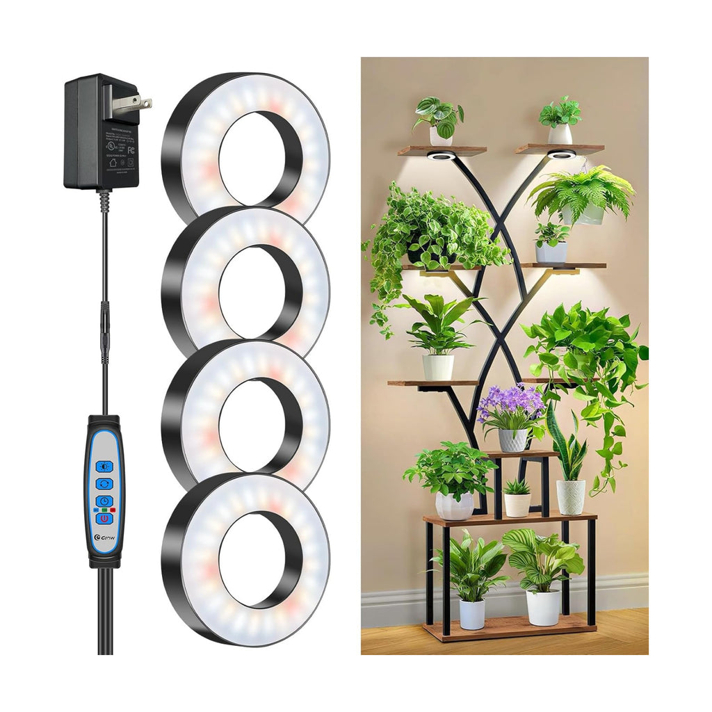 Wiaxulay Grow Lights for Indoor Plants, Full Spectrum Plant Light 12V/2A | 192 LEDs Under Cabinet Grow Lamp with Auto