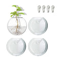 Wall Mount Plant Propagation Station - Clear Hydroponic Glass Vase, Oblate Planter for Indoor Plants | Perfect for Home, Office, Bathroom Decor | Gift for Plant Lovers (4)